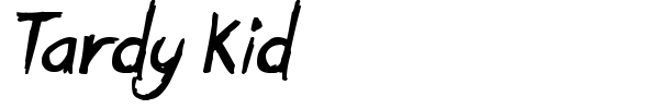 Tardy Kid font preview